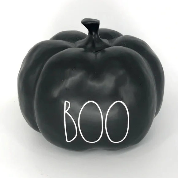 Rae Dunn Boo Pumpkin Black Large Halloween Decor Ceramic Large Letter - Picture 5 of 5